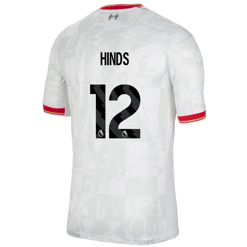 Mujer Fútbol Camiseta Taylor Hinds #12 Blanco Rojo Negro Equipación Tercera 2024/25 Perú