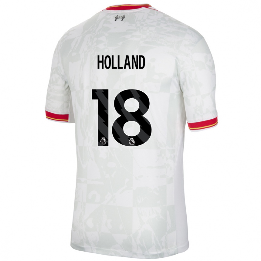 Mujer Fútbol Camiseta Ceri Holland #18 Blanco Rojo Negro Equipación Tercera 2024/25 Perú