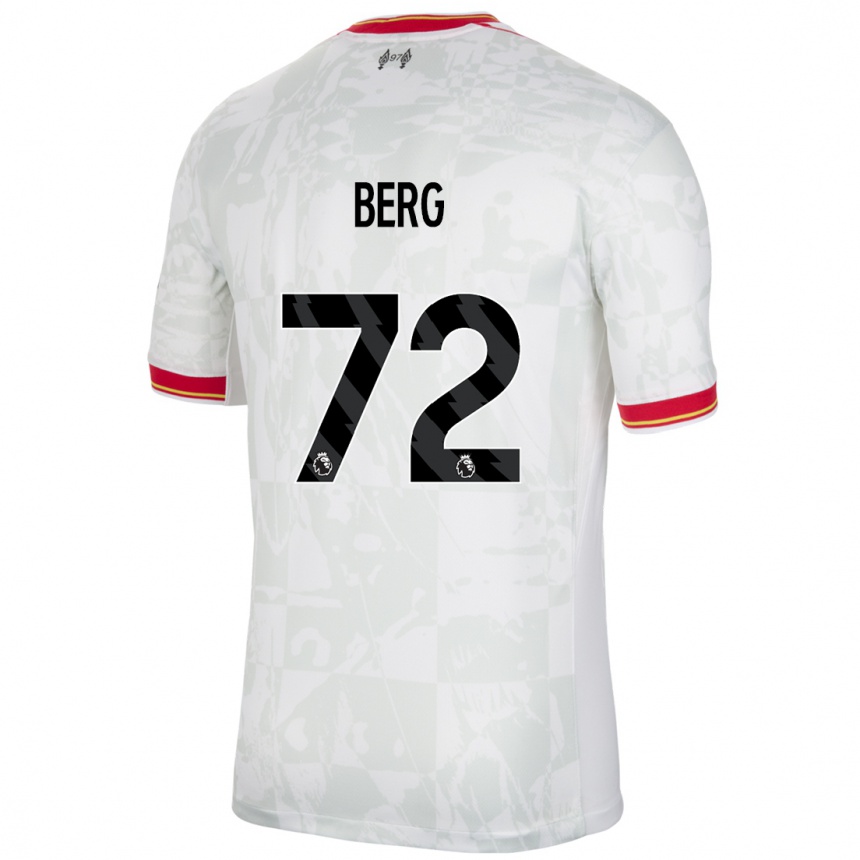 Mujer Fútbol Camiseta Sepp Van Den Berg #72 Blanco Rojo Negro Equipación Tercera 2024/25 Perú