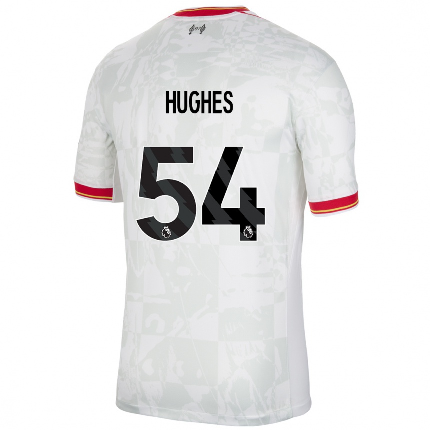 Mujer Fútbol Camiseta Liam Hughes #54 Blanco Rojo Negro Equipación Tercera 2024/25 Perú