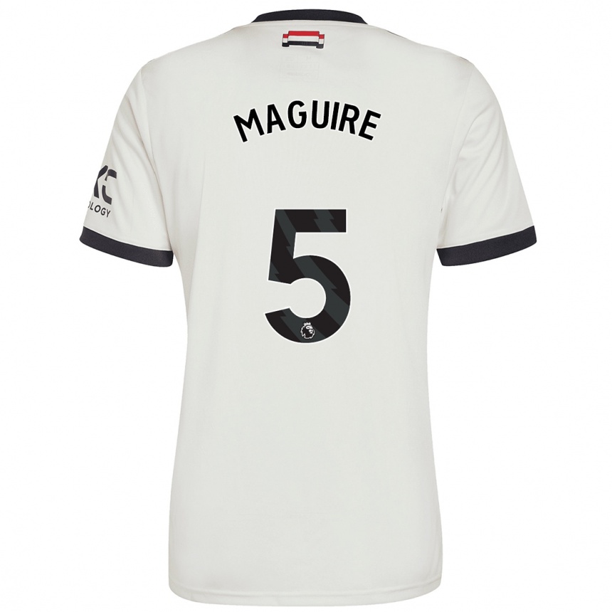 Mujer Fútbol Camiseta Harry Maguire #5 Blanquecino Equipación Tercera 2024/25 Perú