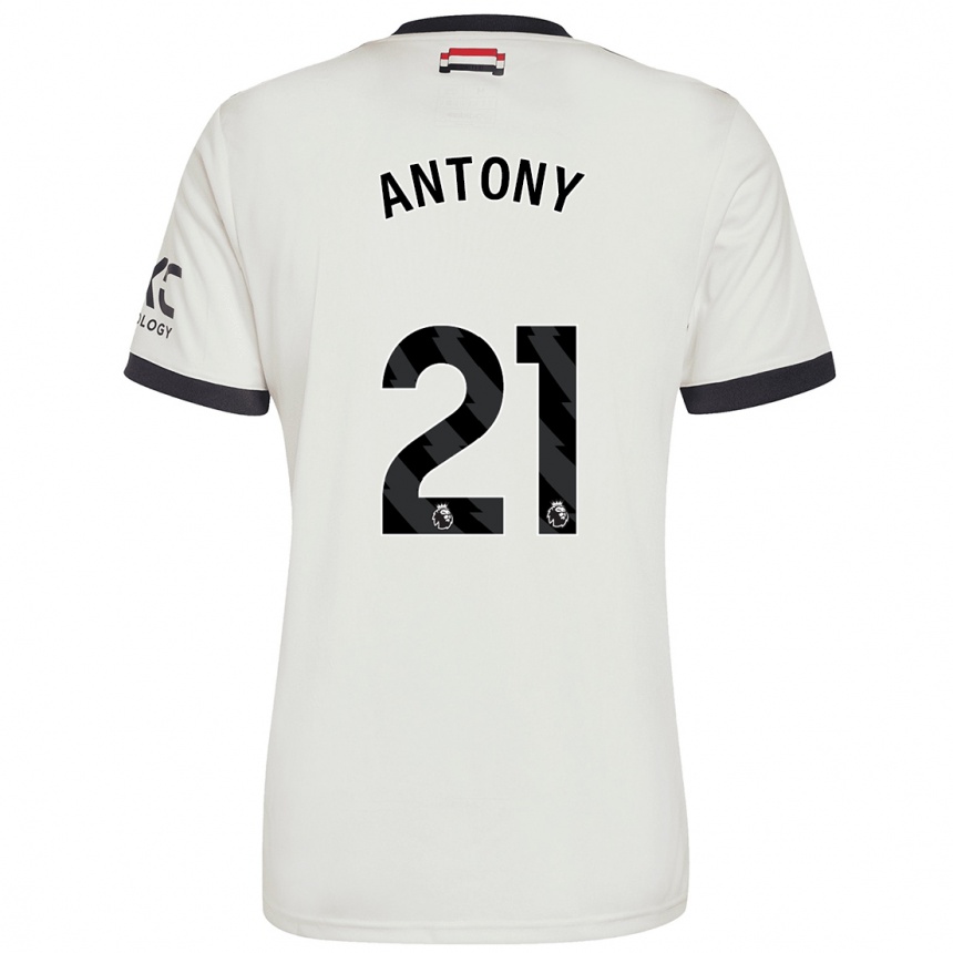 Mujer Fútbol Camiseta Antony #21 Blanquecino Equipación Tercera 2024/25 Perú