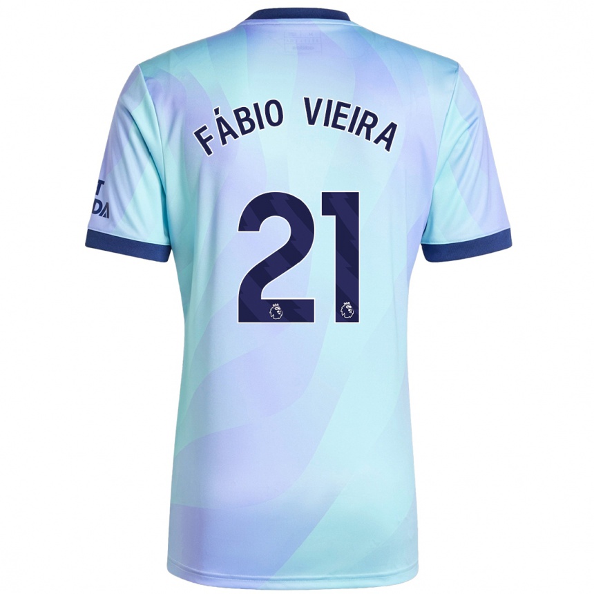 Mujer Fútbol Camiseta Fabio Vieira #21 Agua Equipación Tercera 2024/25 Perú