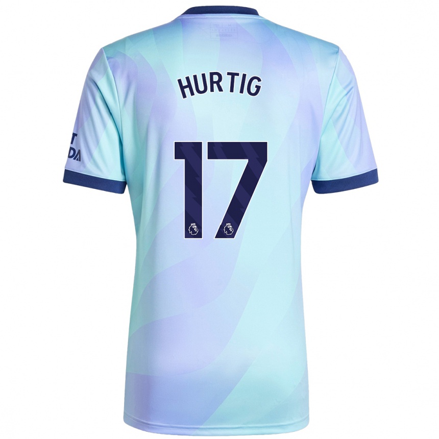 Mujer Fútbol Camiseta Lina Hurtig #17 Agua Equipación Tercera 2024/25 Perú