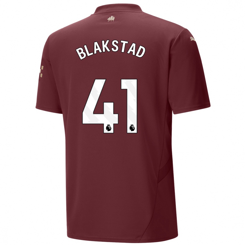 Mujer Fútbol Camiseta Julie Blakstad #41 Granate Equipación Tercera 2024/25 Perú