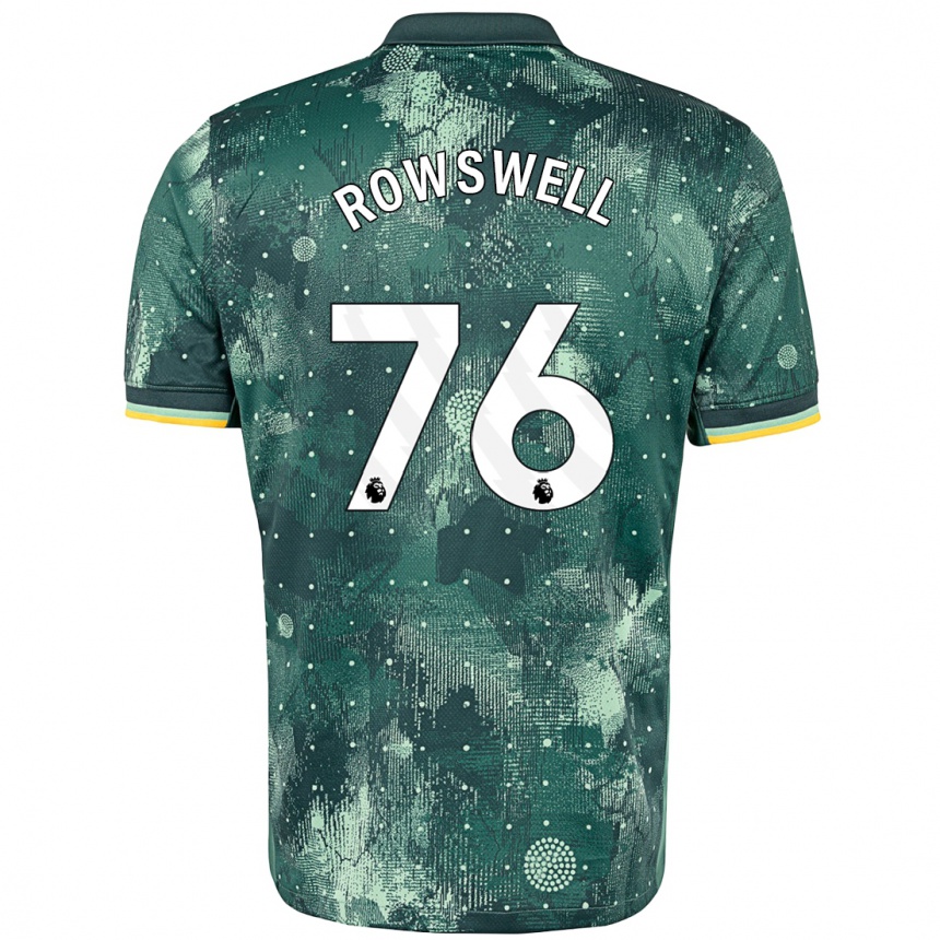 Mujer Fútbol Camiseta James Rowswell #76 Verde Menta Equipación Tercera 2024/25 Perú