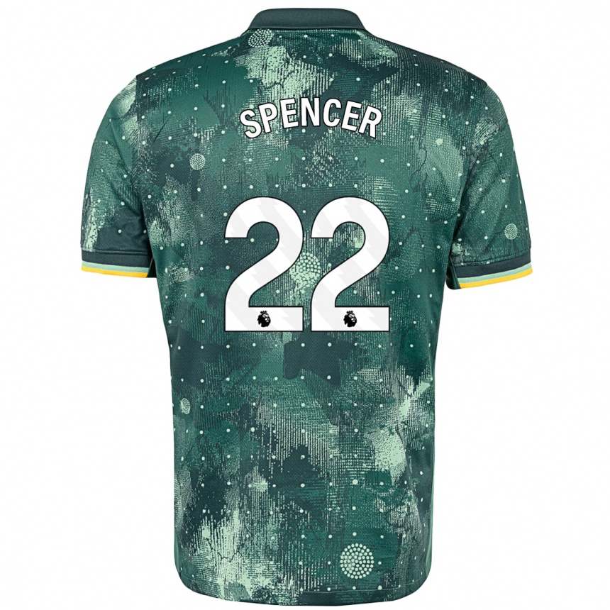 Mujer Fútbol Camiseta Rebecca Spencer #22 Verde Menta Equipación Tercera 2024/25 Perú