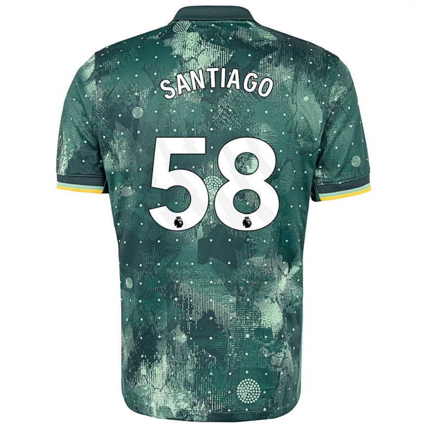 Mujer Fútbol Camiseta Yago Santiago #58 Verde Menta Equipación Tercera 2024/25 Perú