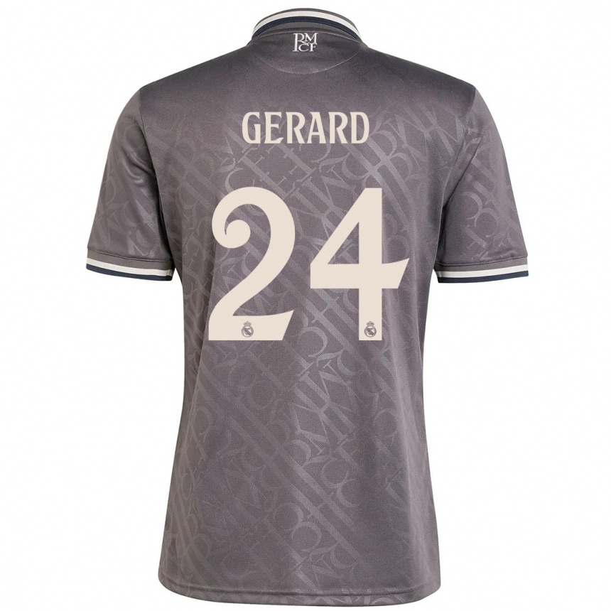 Mujer Fútbol Camiseta Meline Gerard #24 Carbón Equipación Tercera 2024/25 Perú