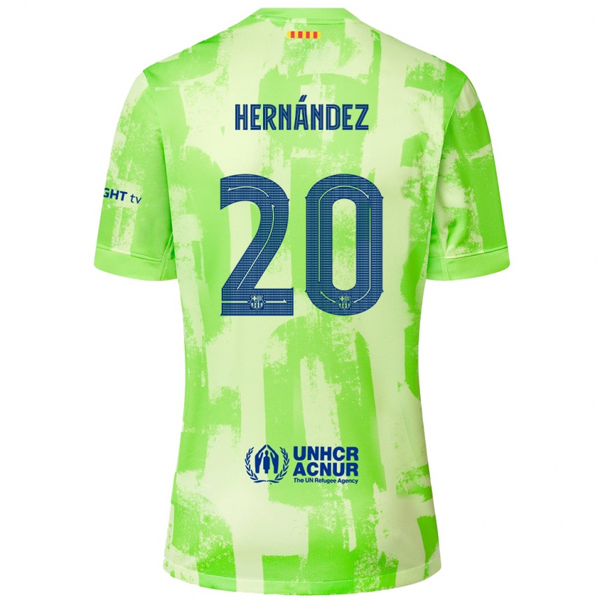 Mujer Fútbol Camiseta Unai Hernández #20 Lima Equipación Tercera 2024/25 Perú