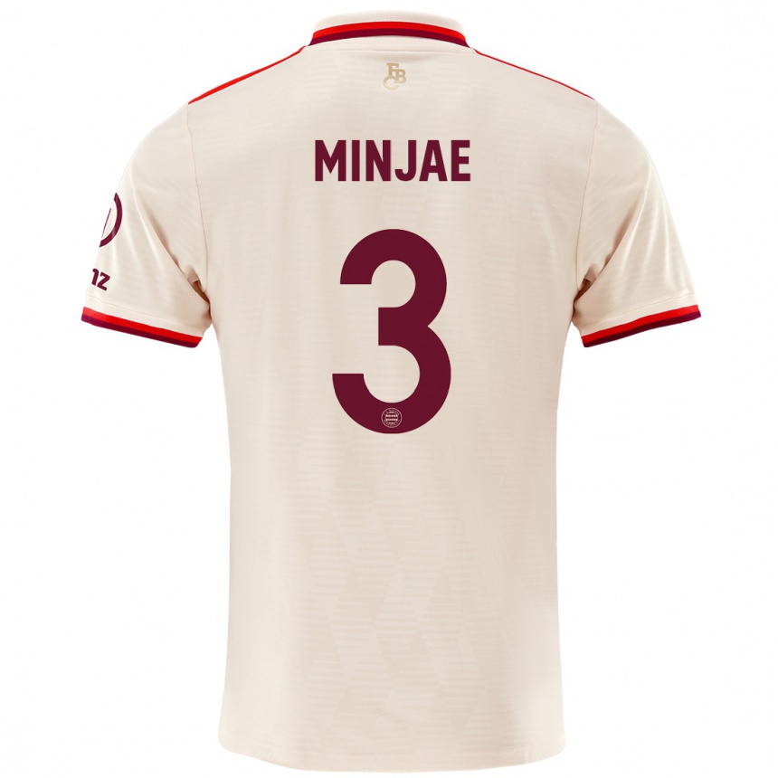 Mujer Fútbol Camiseta Min-Jae Kim #3 Lino Equipación Tercera 2024/25 Perú