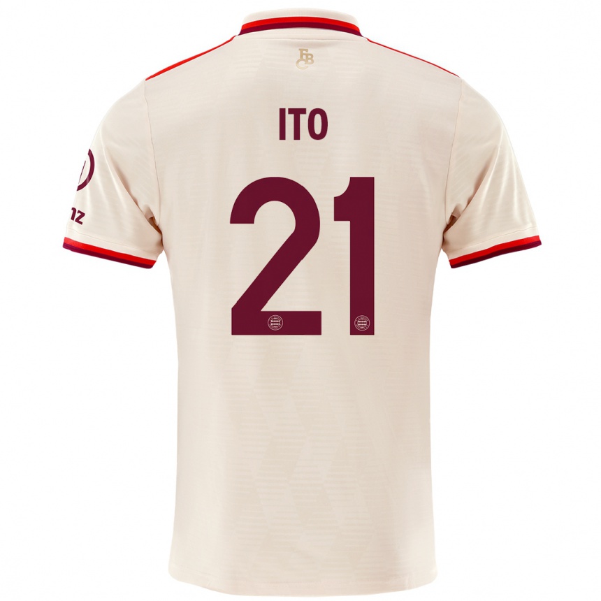 Mujer Fútbol Camiseta Hiroki Ito #21 Lino Equipación Tercera 2024/25 Perú