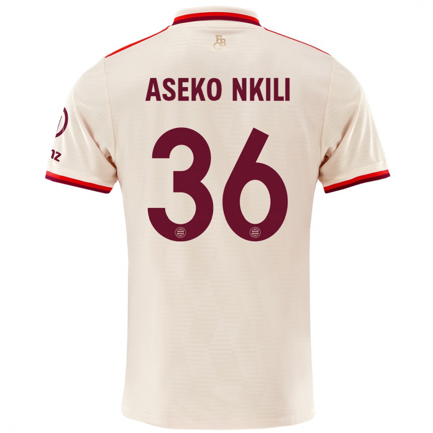 Mujer Fútbol Camiseta Noel Aseko Nkili #36 Lino Equipación Tercera 2024/25 Perú