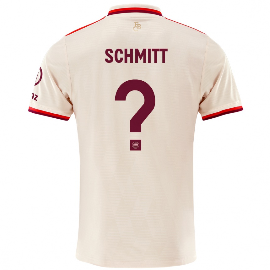 Mujer Fútbol Camiseta Max Schmitt #0 Lino Equipación Tercera 2024/25 Perú