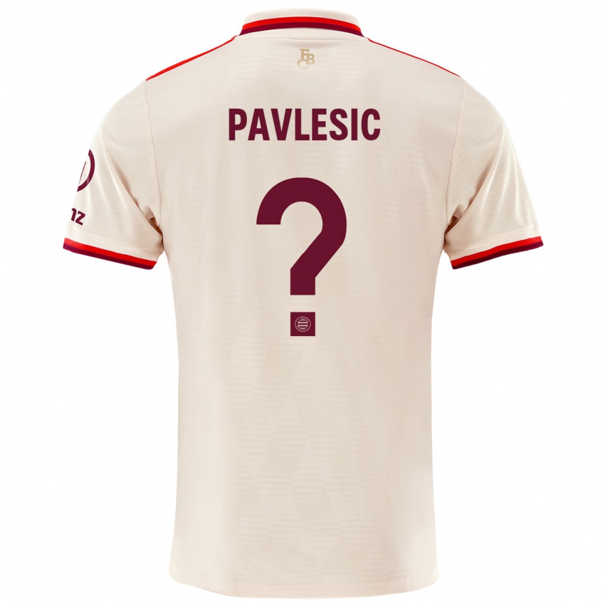 Mujer Fútbol Camiseta Anthony Pavlesic #0 Lino Equipación Tercera 2024/25 Perú