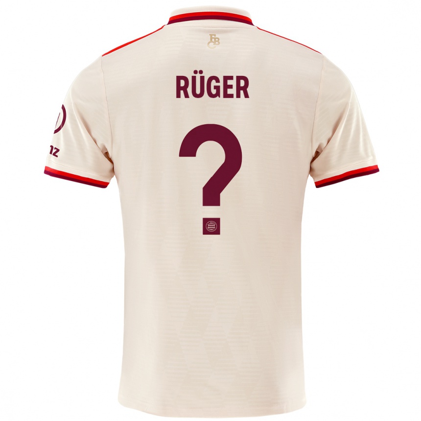 Mujer Fútbol Camiseta Kurt Rüger #0 Lino Equipación Tercera 2024/25 Perú