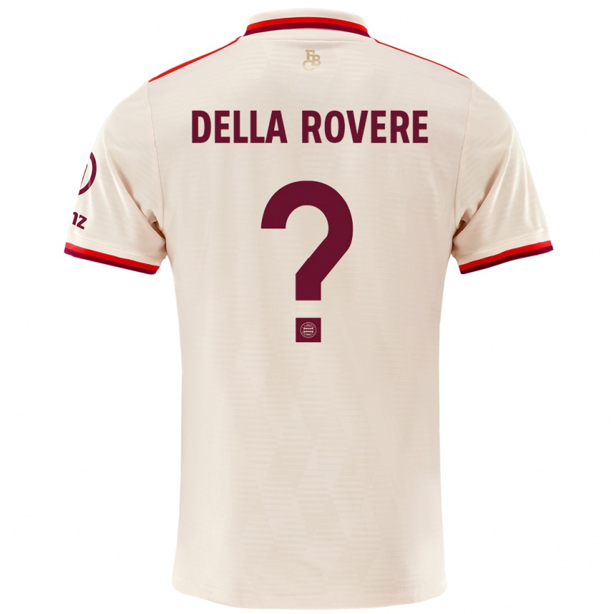 Mujer Fútbol Camiseta Guido Della Rovere #0 Lino Equipación Tercera 2024/25 Perú