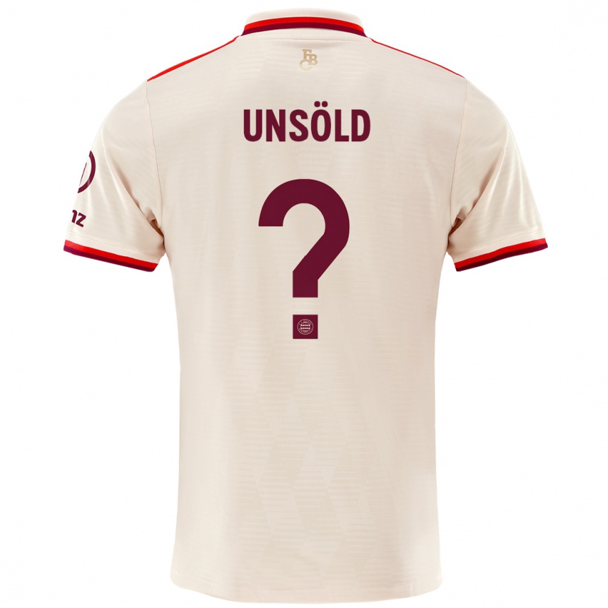 Mujer Fútbol Camiseta Samuel Unsöld #0 Lino Equipación Tercera 2024/25 Perú