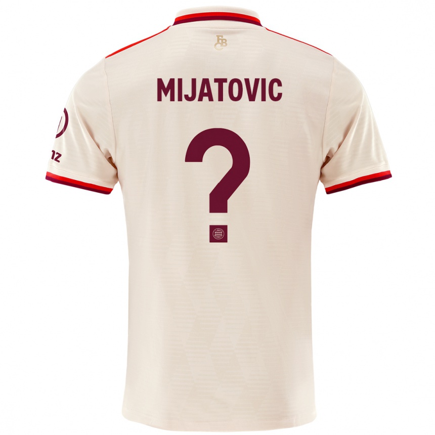 Mujer Fútbol Camiseta Roko Mijatovic #0 Lino Equipación Tercera 2024/25 Perú