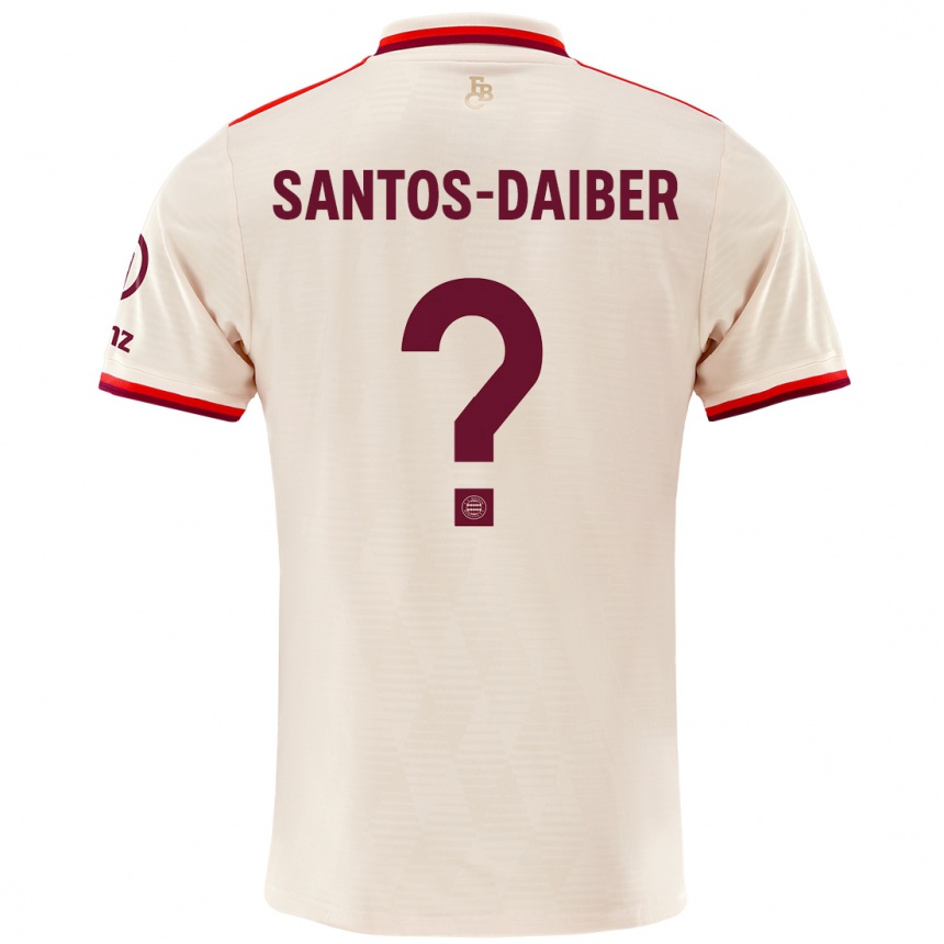 Mujer Fútbol Camiseta David Santos-Daiber #0 Lino Equipación Tercera 2024/25 Perú