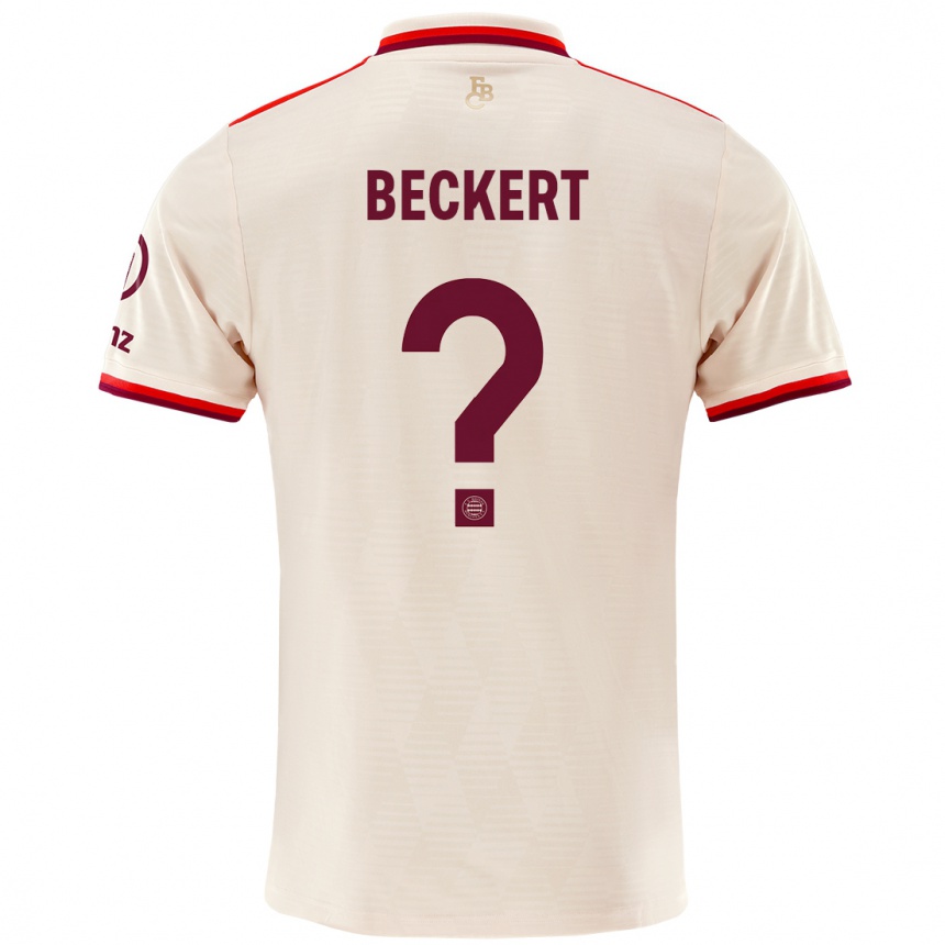 Mujer Fútbol Camiseta Valentin Beckert #0 Lino Equipación Tercera 2024/25 Perú