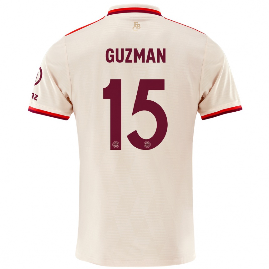 Mujer Fútbol Camiseta Ana María Guzmán #15 Lino Equipación Tercera 2024/25 Perú