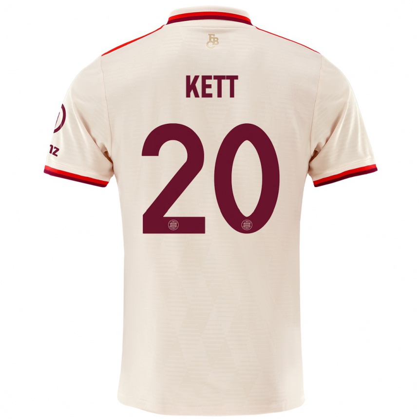 Mujer Fútbol Camiseta Franziska Kett #20 Lino Equipación Tercera 2024/25 Perú