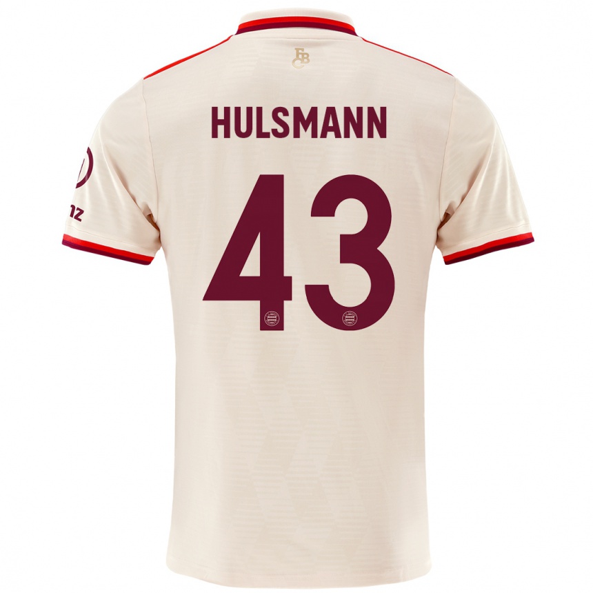 Mujer Fútbol Camiseta Tom Hulsmann #43 Lino Equipación Tercera 2024/25 Perú