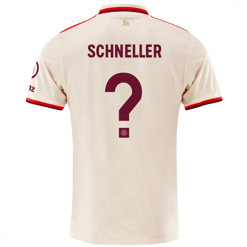 Mujer Fútbol Camiseta Lukas Schneller #0 Lino Equipación Tercera 2024/25 Perú