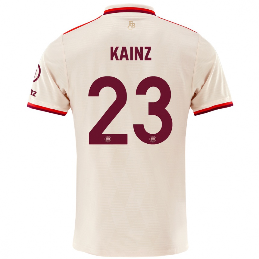 Mujer Fútbol Camiseta Manuel Kainz #23 Lino Equipación Tercera 2024/25 Perú