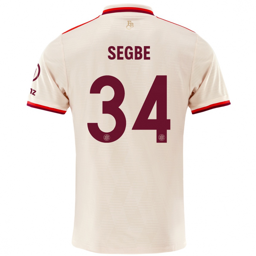 Mujer Fútbol Camiseta Désiré Sègbè #34 Lino Equipación Tercera 2024/25 Perú