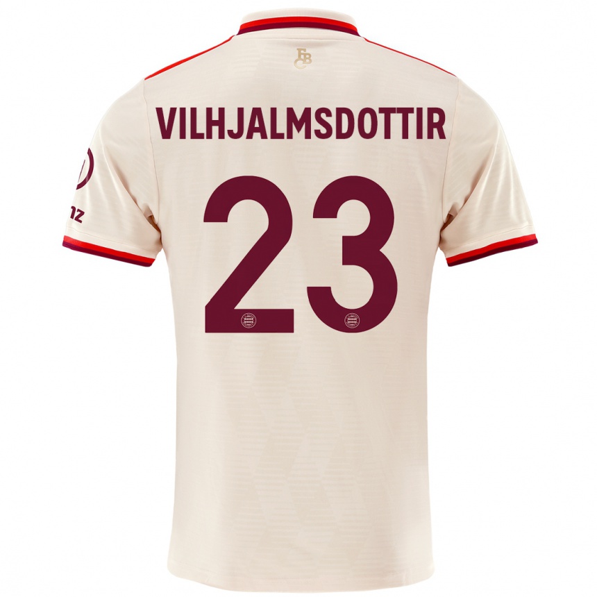 Mujer Fútbol Camiseta Karolina Lea Vilhjalmsdottir #23 Lino Equipación Tercera 2024/25 Perú