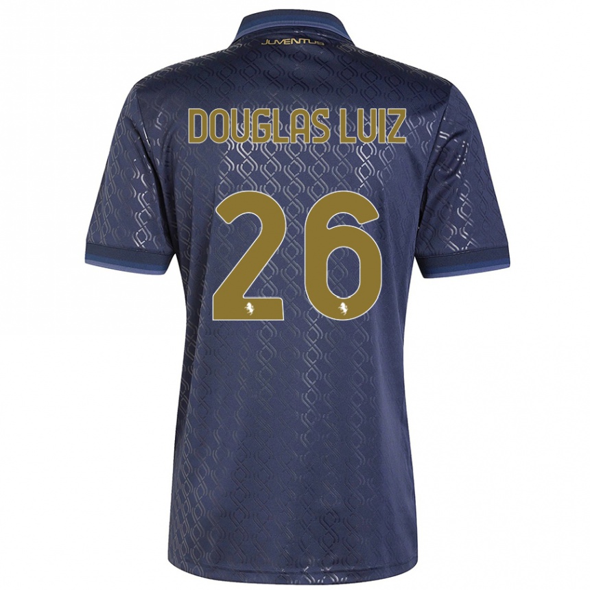 Mujer Fútbol Camiseta Douglas Luiz #26 Azul Marino Equipación Tercera 2024/25 Perú