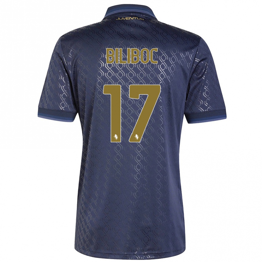 Mujer Fútbol Camiseta Lorenzo Biliboc #17 Azul Marino Equipación Tercera 2024/25 Perú