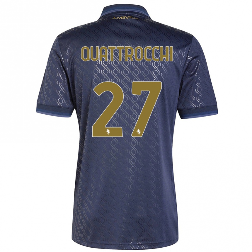 Mujer Fútbol Camiseta Juan Ignacio Quattrocchi #27 Azul Marino Equipación Tercera 2024/25 Perú