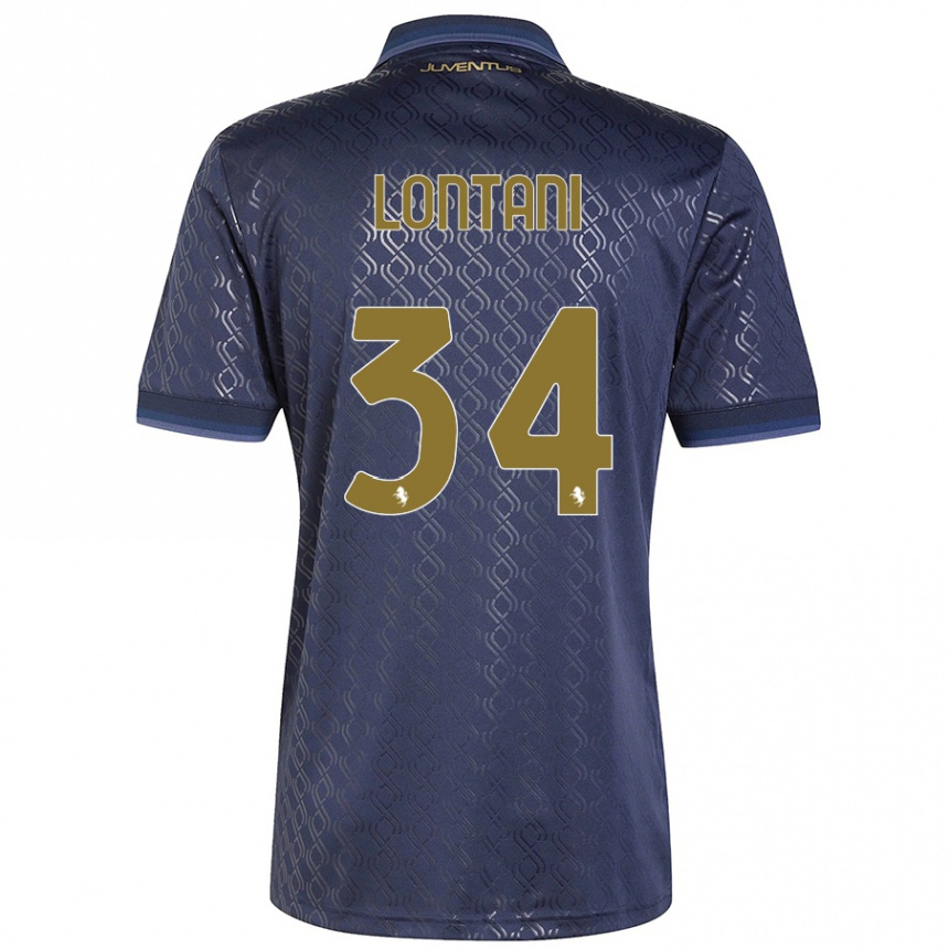 Mujer Fútbol Camiseta Matteo Lontani #34 Azul Marino Equipación Tercera 2024/25 Perú