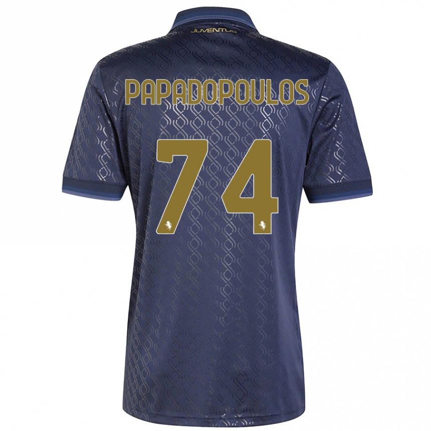 Mujer Fútbol Camiseta Christos Papadopoulos #74 Azul Marino Equipación Tercera 2024/25 Perú