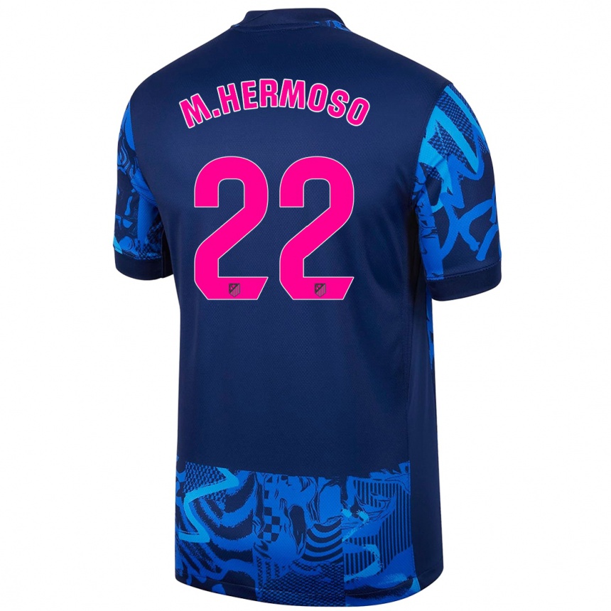 Mujer Fútbol Camiseta Mario Hermoso #22 Azul Real Equipación Tercera 2024/25 Perú