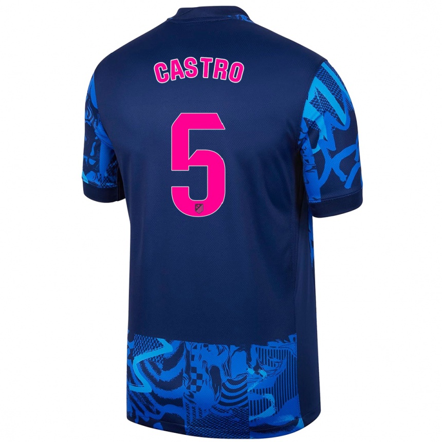 Mujer Fútbol Camiseta Oscar Castro #5 Azul Real Equipación Tercera 2024/25 Perú