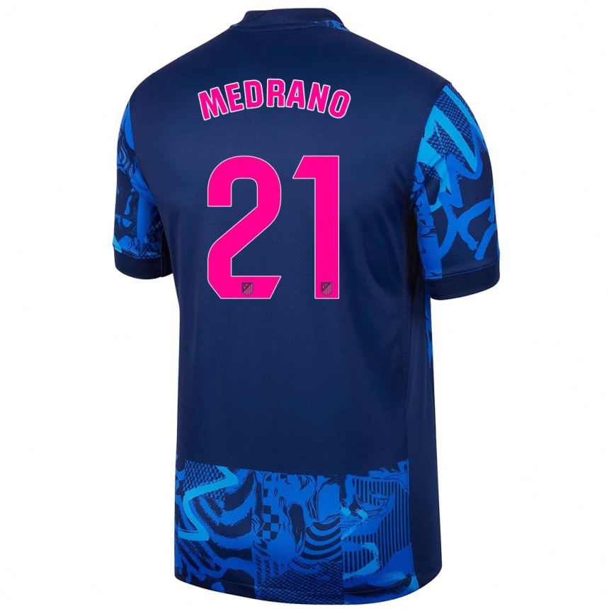 Mujer Fútbol Camiseta Fernando Medrano #21 Azul Real Equipación Tercera 2024/25 Perú