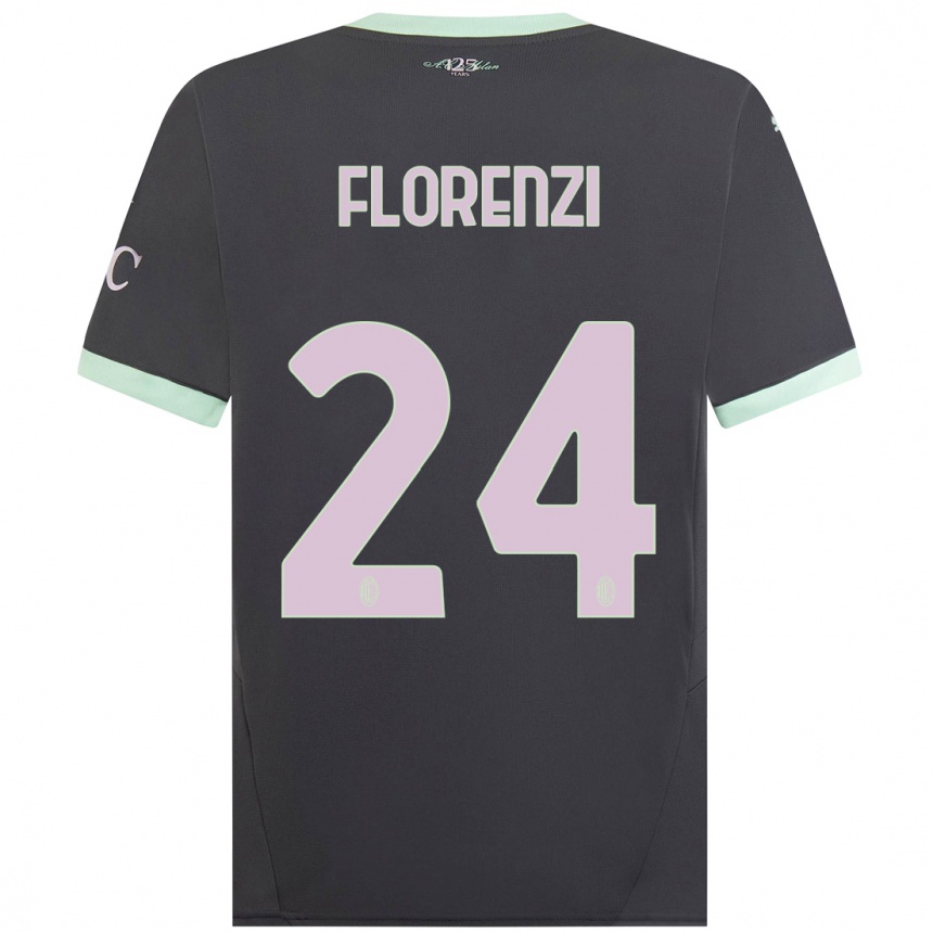 Mujer Fútbol Camiseta Alessandro Florenzi #24 Gris Equipación Tercera 2024/25 Perú