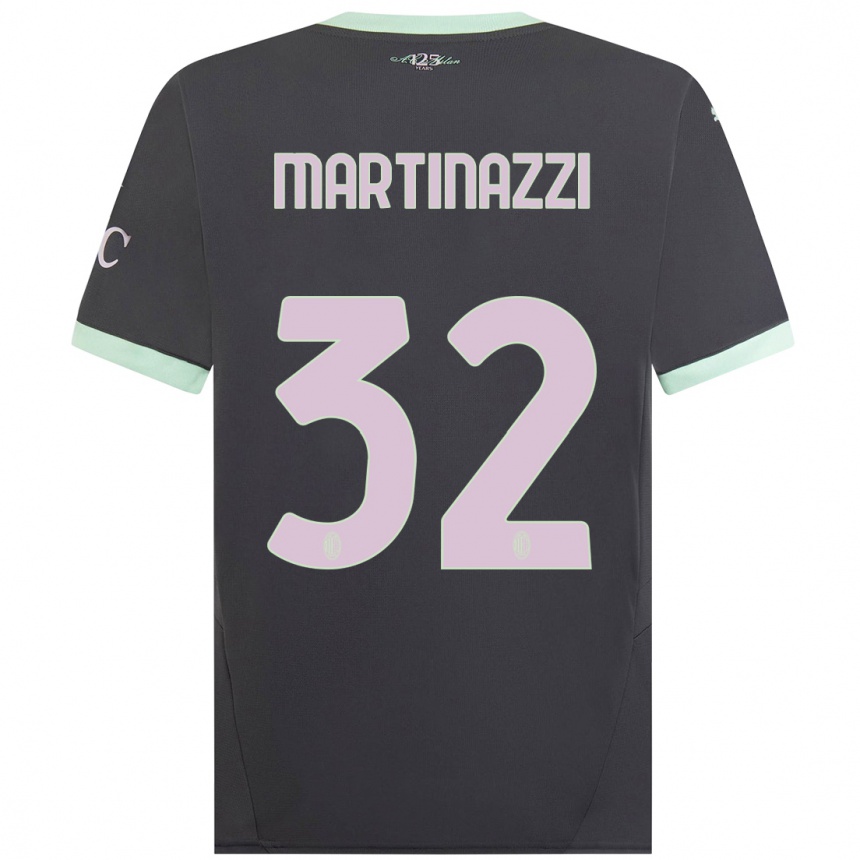 Mujer Fútbol Camiseta Luca Martinazzi #32 Gris Equipación Tercera 2024/25 Perú