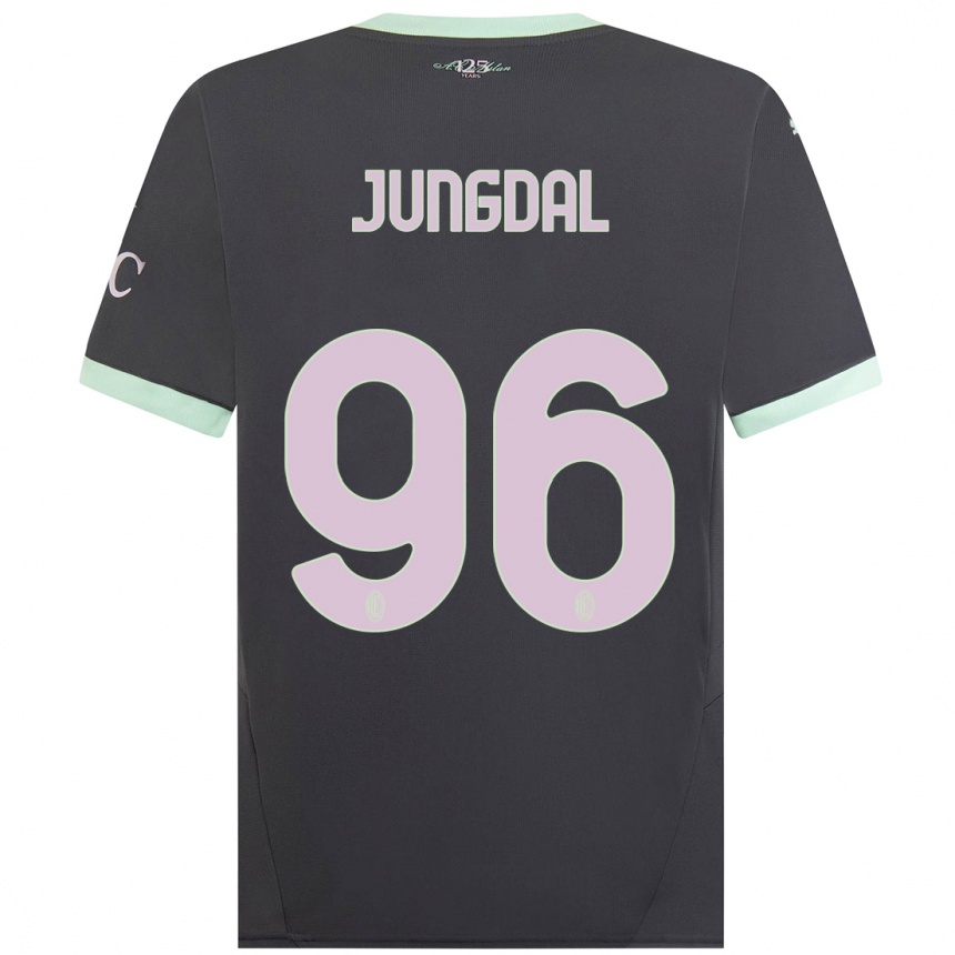 Mujer Fútbol Camiseta Andreas Jungdal #96 Gris Equipación Tercera 2024/25 Perú