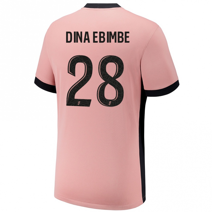 Mujer Fútbol Camiseta Eric Junior Dina Ebimbe #28 Rosa Óxido Equipación Tercera 2024/25 Perú