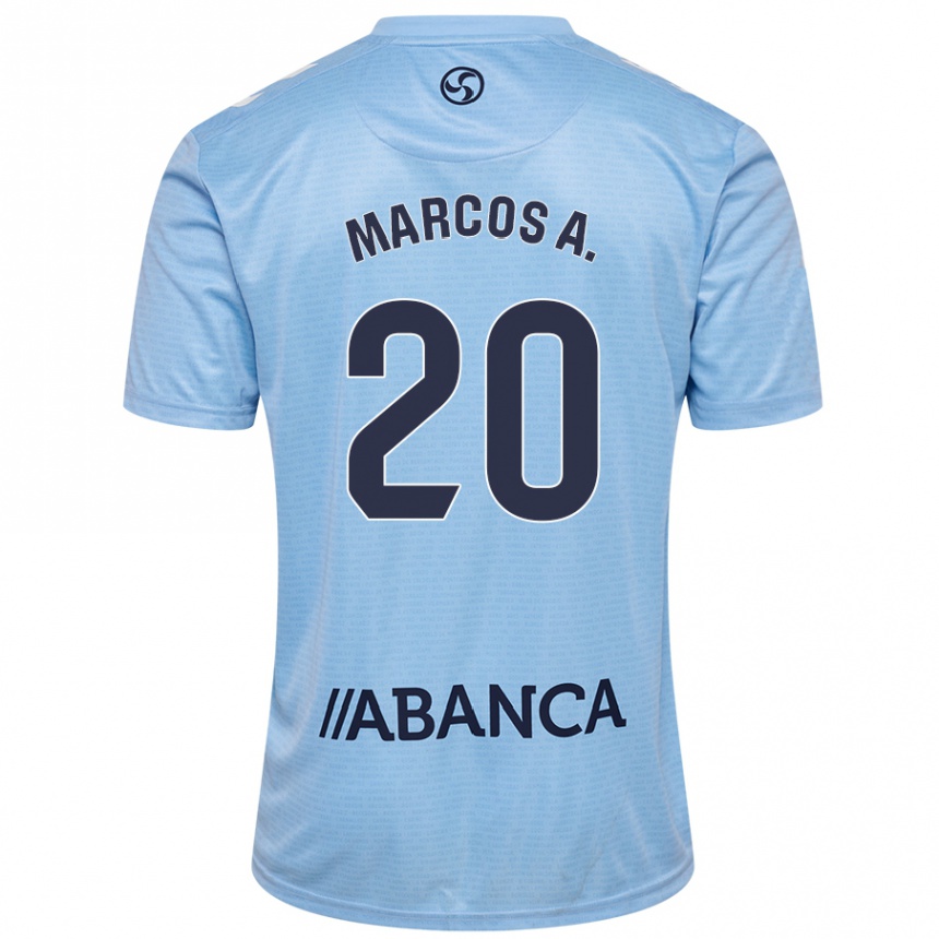 Niño Fútbol Camiseta Marcos Alonso #20 Azul Rojo 1ª Equipación 2024/25 Perú