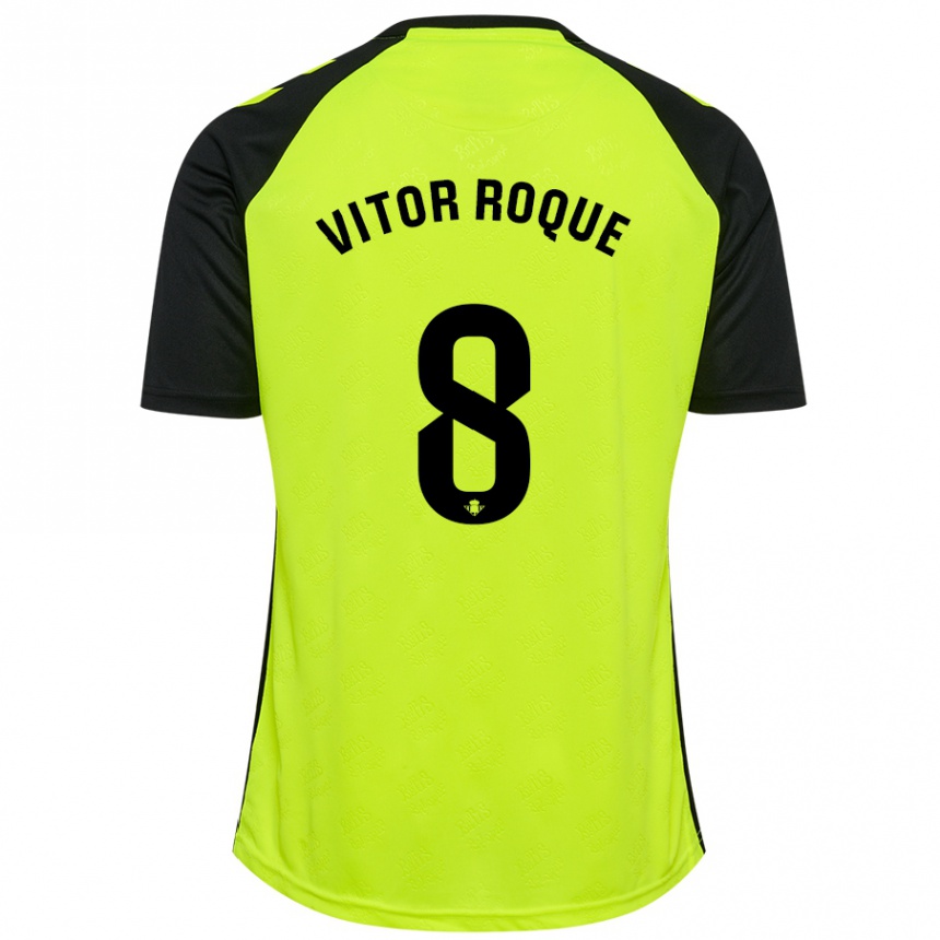 Niño Fútbol Camiseta Vitor Roque #8 Negro Rojo 2ª Equipación 2024/25 Perú