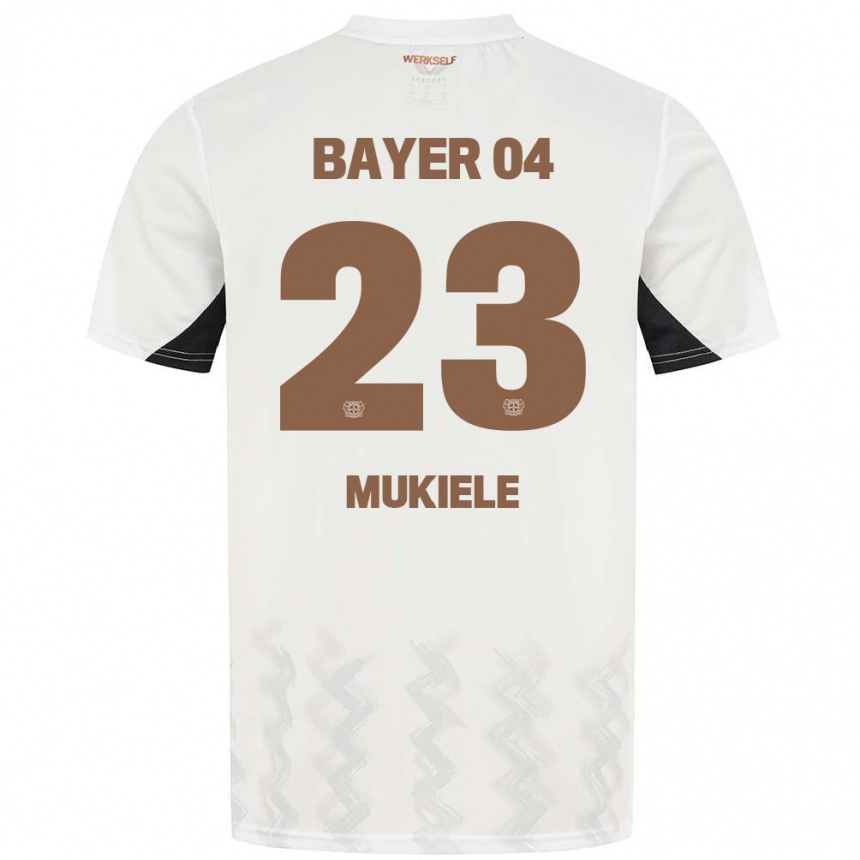 Niño Fútbol Camiseta Nordi Mukiele #23 Blanco Azul Rojo 2ª Equipación 2024/25 Perú