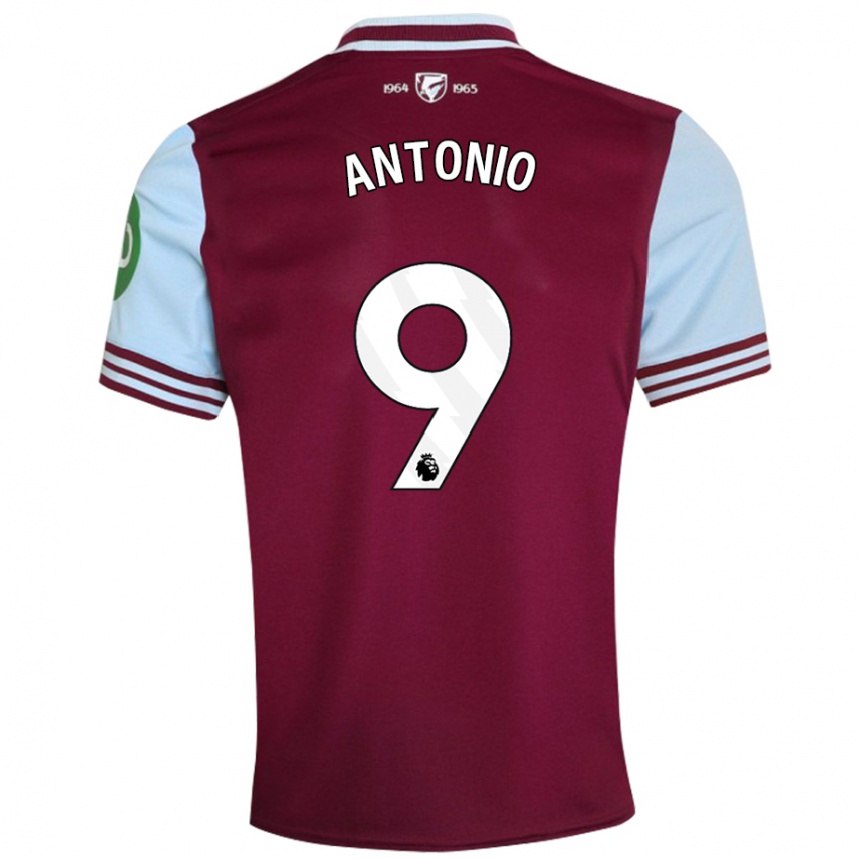 Niño Fútbol Camiseta Michail Antonio #9 Rojo Oscuro 1ª Equipación 2024/25 Perú