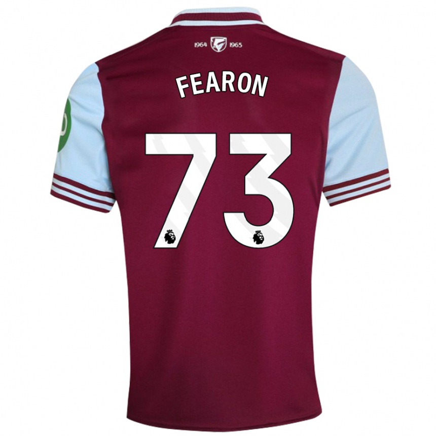 Niño Fútbol Camiseta Preston Fearon #73 Rojo Oscuro 1ª Equipación 2024/25 Perú