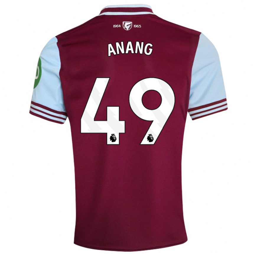 Niño Fútbol Camiseta Joseph Anang #49 Rojo Oscuro 1ª Equipación 2024/25 Perú